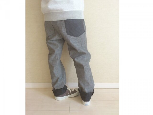 ※オーダー品※綿のゆるパンツ113(グレー杢)の画像1枚目