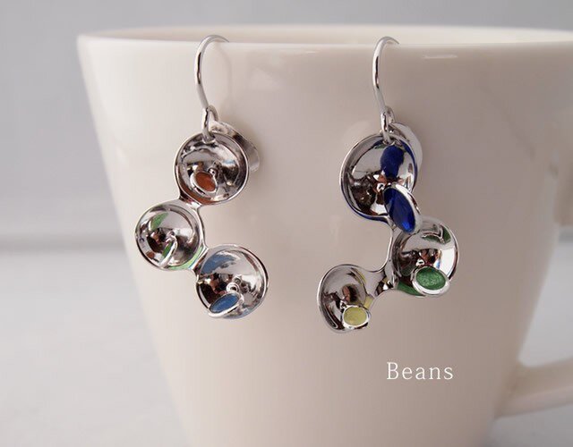 【1点もの】Beans透胎七宝ピアス【A】プリカジュール YujiKONOの画像1枚目