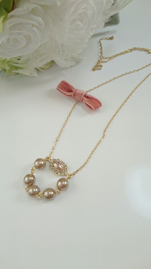 sweetビジューネックレスの画像1枚目