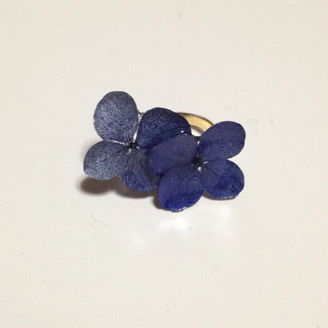 ラピスラズリ*紫陽花のピンキーリングの画像1枚目