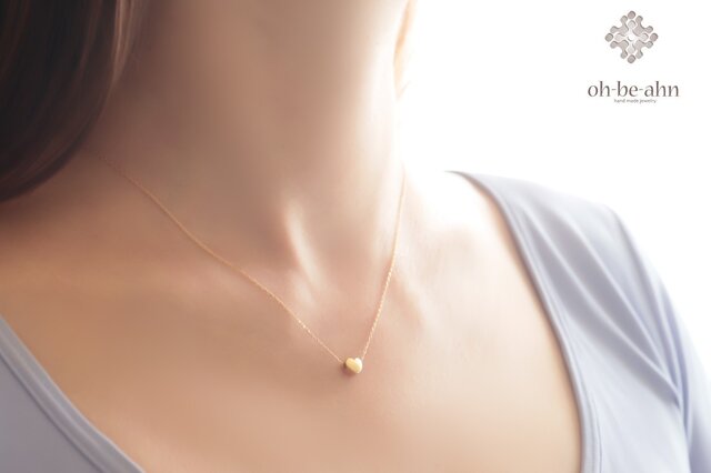 14kgf 小さな♥ハートのネックレスの画像1枚目
