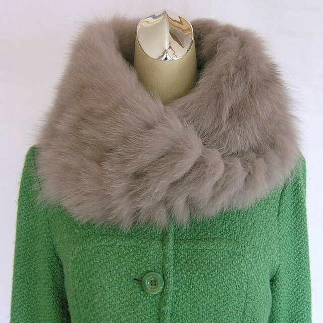¶ new antique fur ¶ 薄いブラウン系染フォックスnejiriスヌード「au lait」の画像1枚目