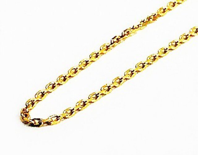 別売K18YGチェーンNo.2:キラキラ小豆【Pio by Parakee】gold oval cut chainの画像1枚目