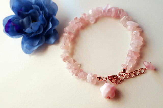 ローズクォーツブレスレット Printemps cherry Blossoms bracelet