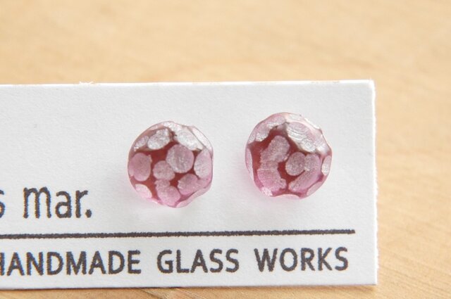 凸凹 : ピアス ( Amethyst 丸 )の画像1枚目
