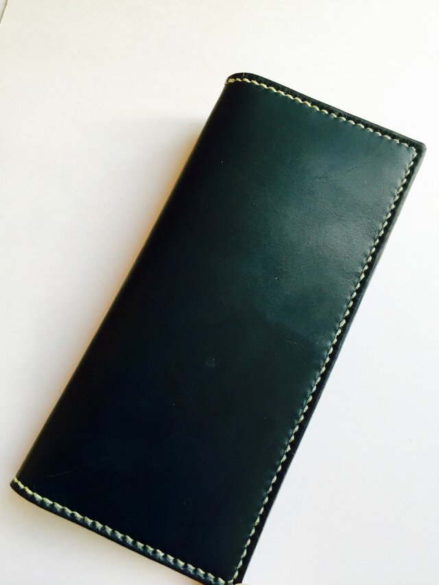 小銭入れの無い革の長財布 N label(刻印無料)
