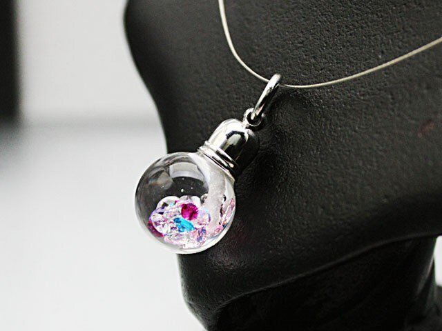 Bijou glass Ball Pendant L ~メモリアルペンダント~の画像1枚目