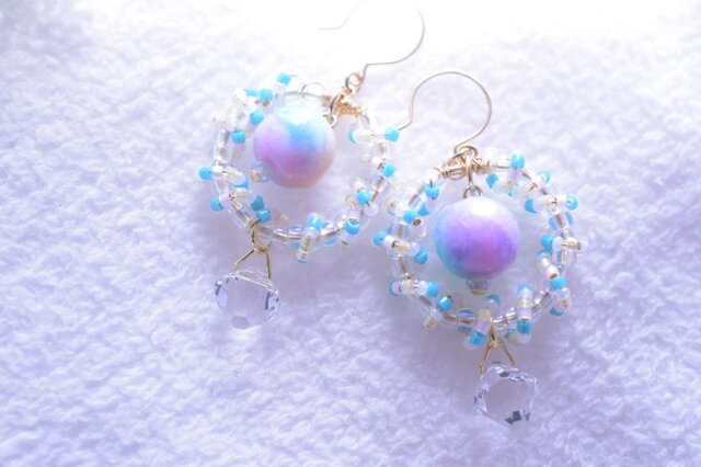 beadwork イヤリング(ピアス変更可)の画像1枚目