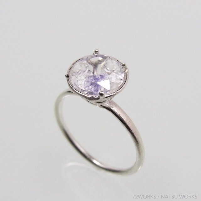 Fluorite in Quartz Ring  フローライトinクォーツ