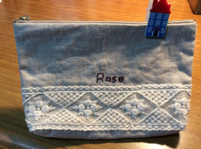 リネンのRoseポーチ♪♪♪の画像1枚目
