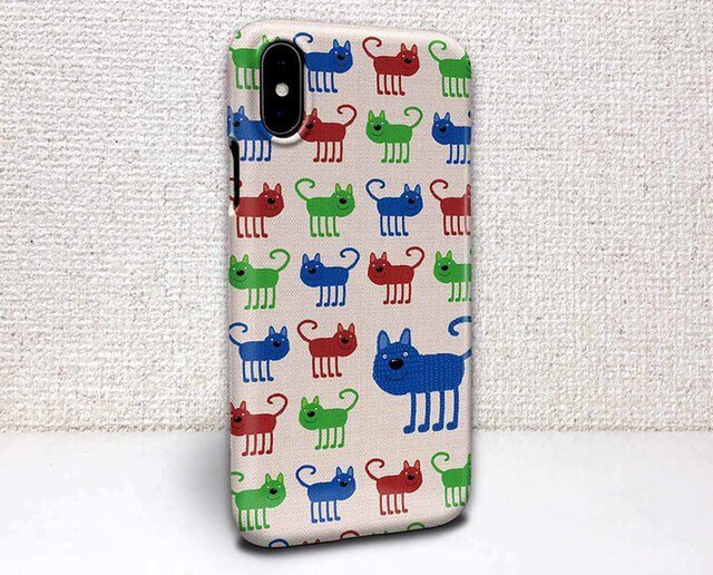 Iphone ハードケース Iphonex Iphone8 Iphone8 Plus Iphone7 猫 赤猫 緑猫 青猫 Iichi ハンドメイド クラフト作品 手仕事品の通販