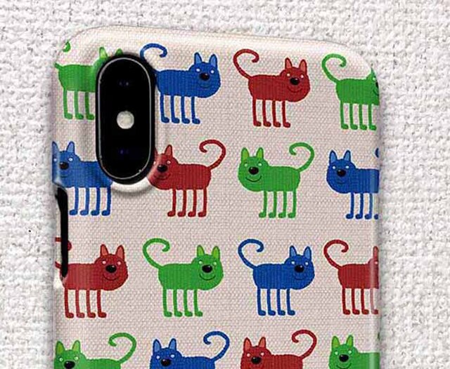 Iphone ハードケース Iphonex Iphone8 Iphone8 Plus Iphone7 猫 赤猫 緑猫 青猫 Iichi ハンドメイド クラフト作品 手仕事品の通販