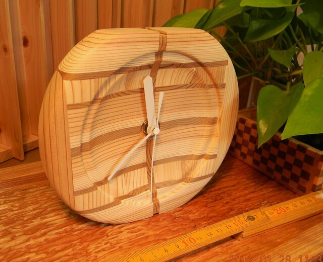 木の時計 Yの1の画像1枚目