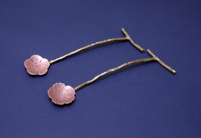 ティースプーン2本セット(桜、梅)の画像1枚目