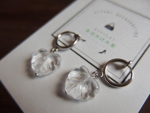 【silver925】洋館のつたフープイヤリングの画像1枚目