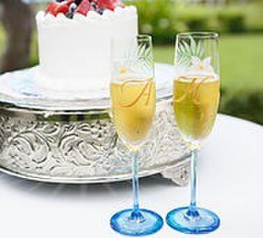 【ウェディング】【結婚祝いギフト】【親ギフト】【2人の記念日】オリジナルオーダー /ペアシャンパングラスの画像1枚目