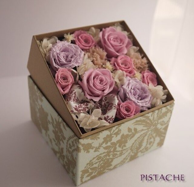 BOXフラワー(pink)の画像1枚目