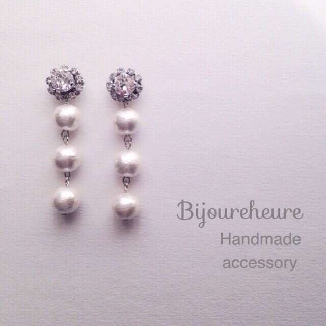 cottonpearl swingピアス・イヤリングの画像1枚目