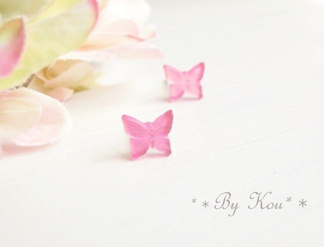 *♪・*春気分な蝶々のピアス*♪**MRの画像1枚目