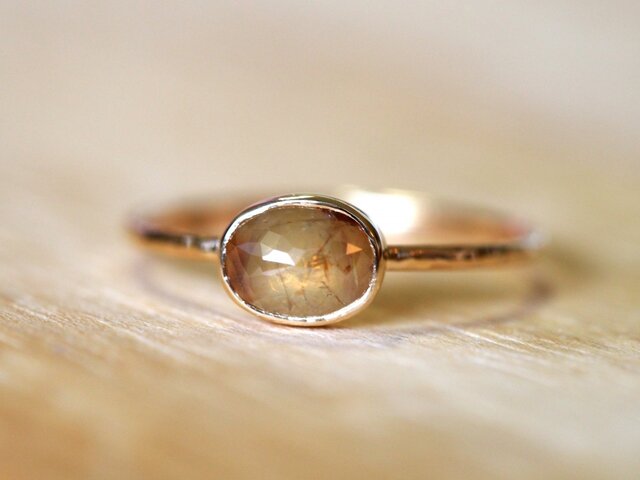 Rutilated Beige Diamond Ringの画像1枚目