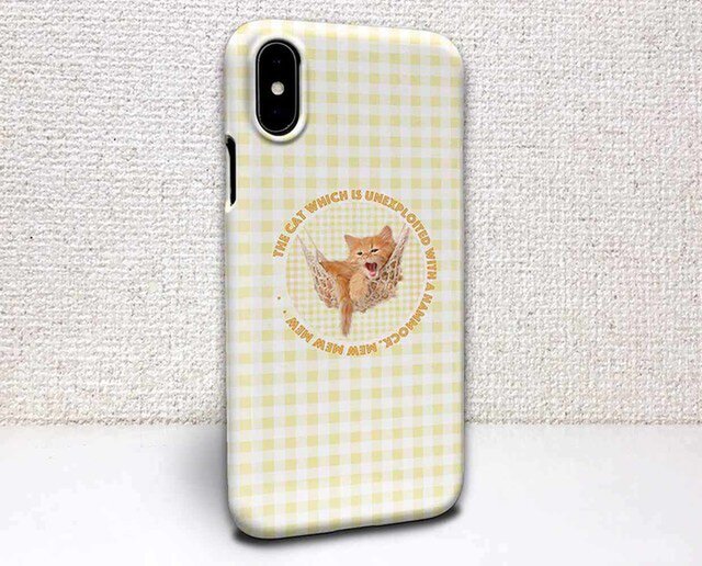 iphone ハードケース iPhoneX iphone8 iphone8 plus iphone7 猫 ハンモックで眠る子猫の画像1枚目