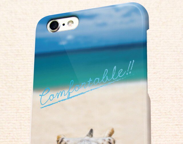 Iphone ハードケース Iphonex Iphone8 Iphone8 Plus 猫 海岸でひなたぼっこをする猫 Iichi ハンドメイド クラフト作品 手仕事品の通販