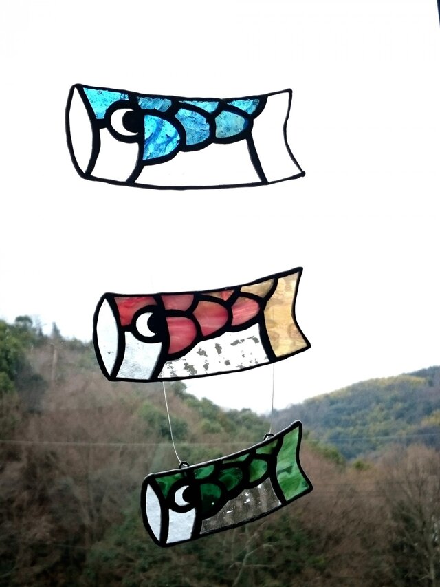 ステンドグラス 鯉のぼり 再出品2の画像1枚目