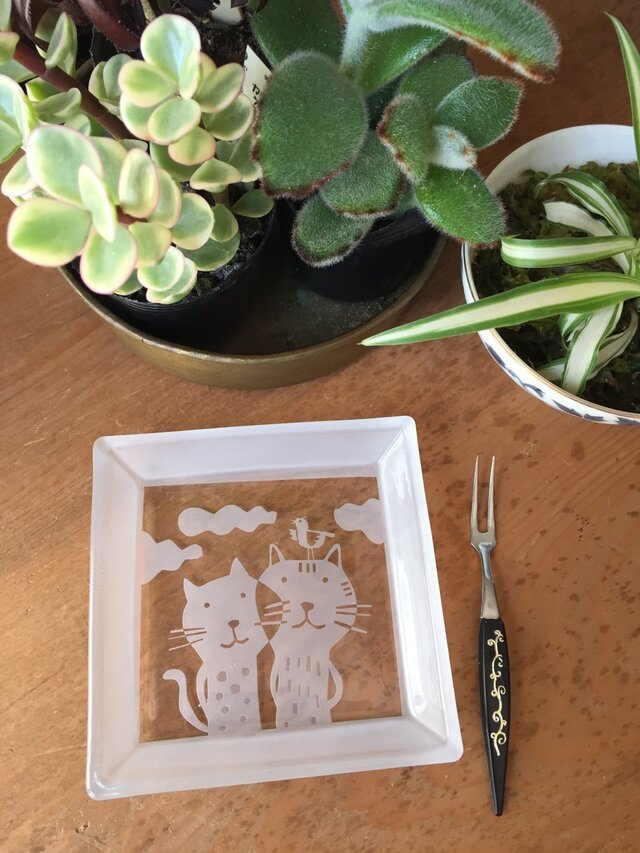 角皿 しあわせの画像1枚目