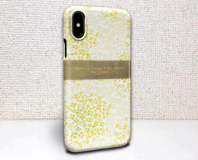 iphone ハードケース iPhoneX iphone8 花柄 菜の花 雲の向こうは、いつも青空 イエローの画像1枚目