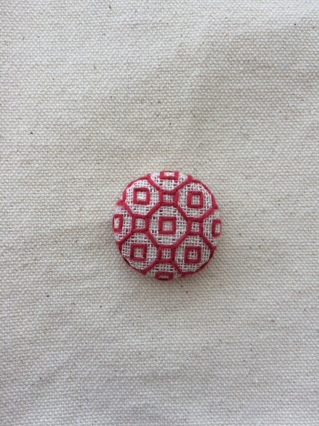 刺し子のマグネット〈亀甲〉の画像1枚目