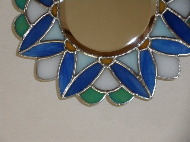 ❣️ステンドグラスミラー❣️ ステンドグラス・花と蝶のミラー - KGLASS GALLERY | minne