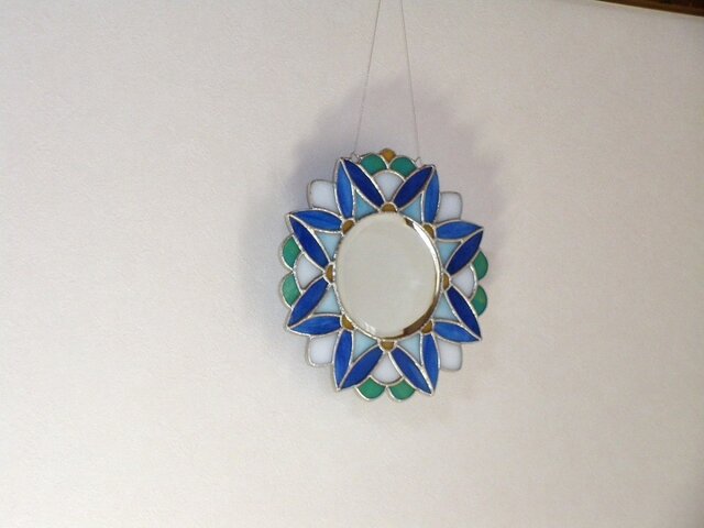 セール・ステンドグラスミラー 万華鏡ブルー | iichi 日々の