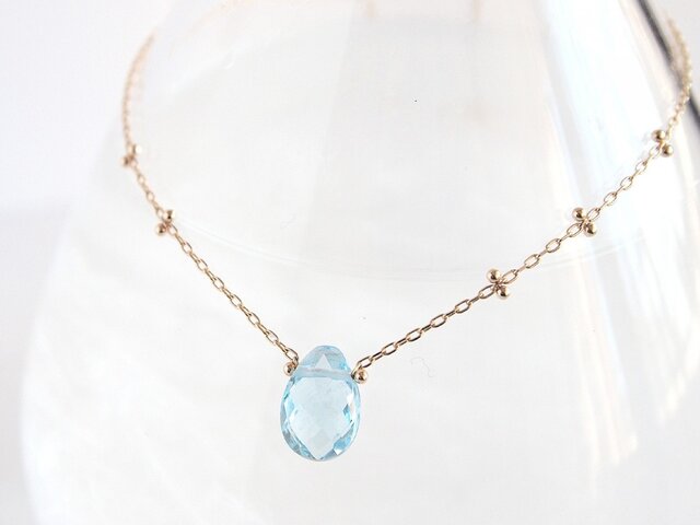 K10 Dew Drop Necklace BLの画像1枚目