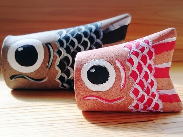 泳げ!鯉のぼり(二体セット)の画像1枚目