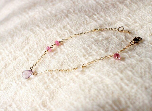 *再販*ピンクアメジスト*天然石のブレスレット***の画像1枚目