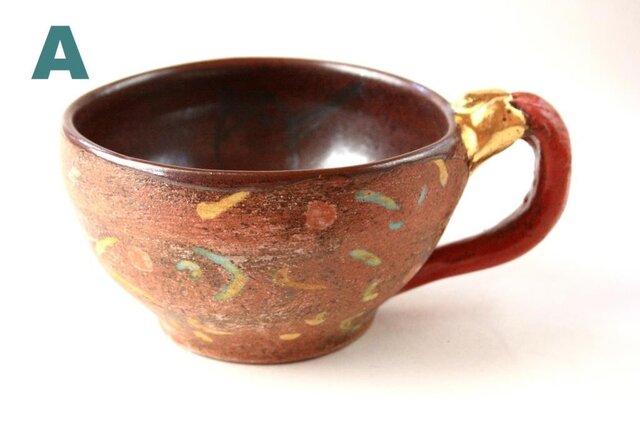 小鳥のマグカップ/ 陶芸家/ 陶器 /可愛い食器 / キッズ食器 /potteryの画像1枚目