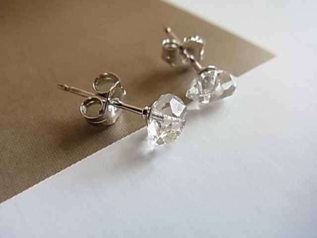 Silver925 NY herkimer diamond piercedの画像1枚目
