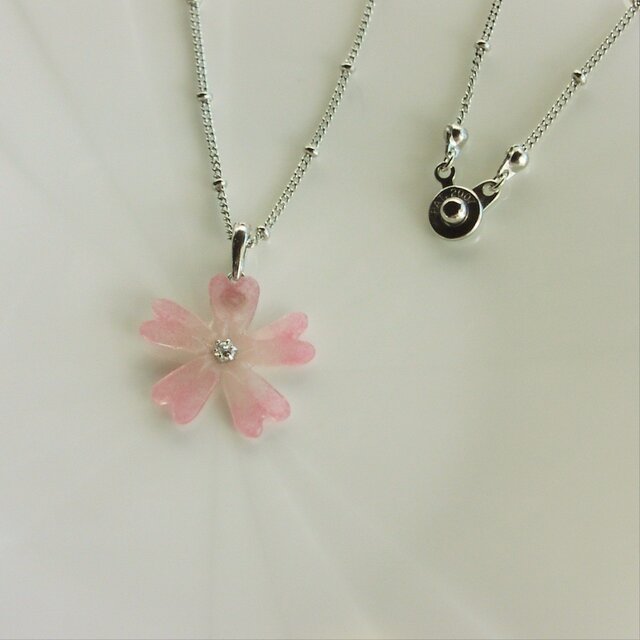 シバザクラのネックレス(ピンク)の画像1枚目