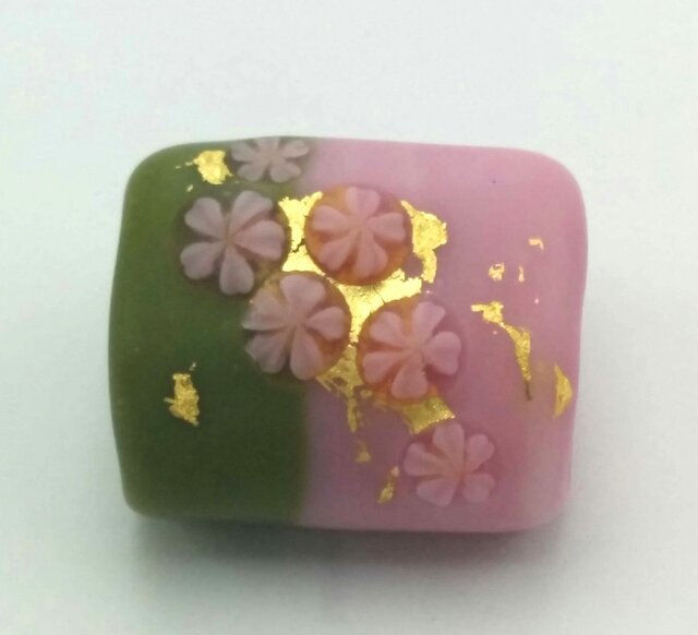 桜の帯留 艶消しの画像1枚目