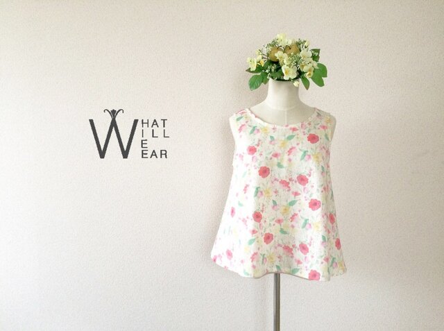 FLEUR FLARE TOP - A (PINK)の画像1枚目