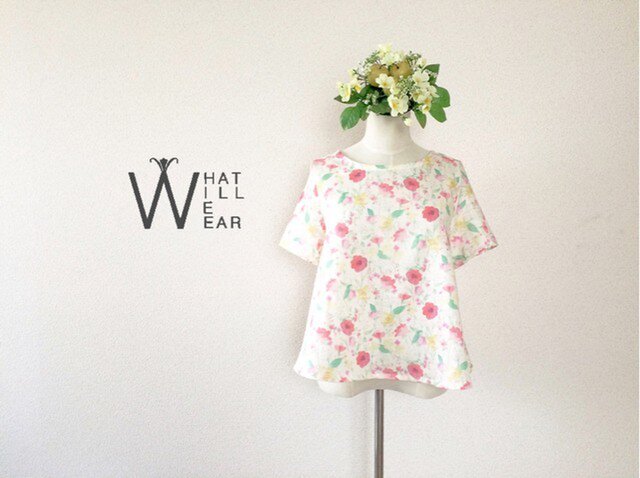 FLEUR FLARE TOP - B (PINK)の画像1枚目