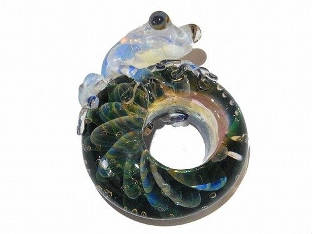 入梅 ペンダント トップ【 kengtaro / ケンタロー 】 梅雨の頃合い ボロシリケイトガラスの画像1枚目