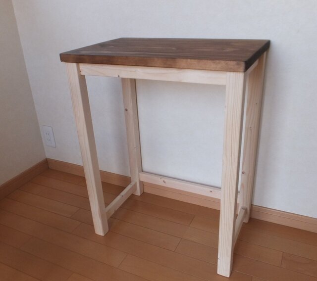 ナチュラルデスク05 脚部クリアー仕上げ 引出し付きの画像1枚目