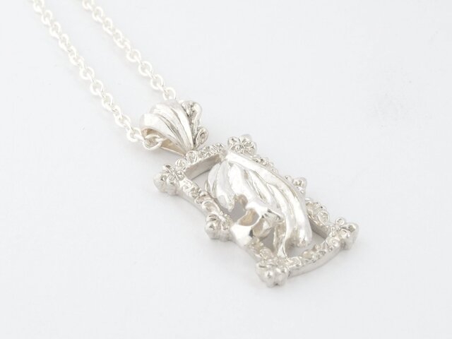 翼ネックレス(いぶし無しwhite)の画像1枚目