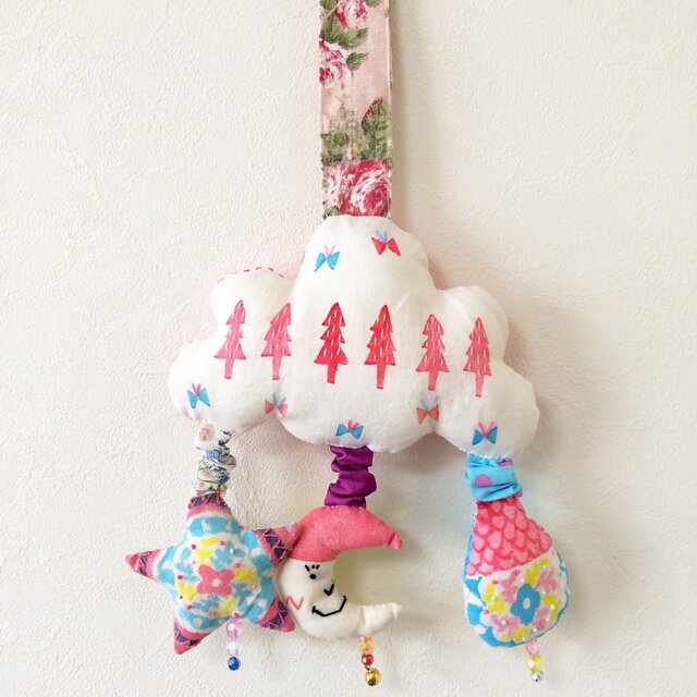 ベビーカートイ ツリー×ちょうちょ×ピンクの画像1枚目