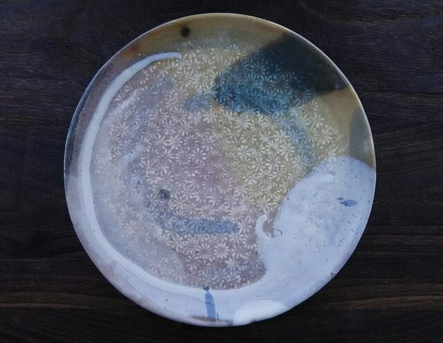 印花の大皿 24.8cmの画像1枚目
