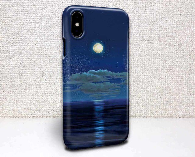 iphone ハードケース iPhoneX iphone8 iphone8 plus iphone7 星空 月明かりの道の画像1枚目