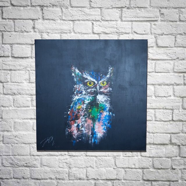owl / フクロウのスプレーアート作品。の画像1枚目