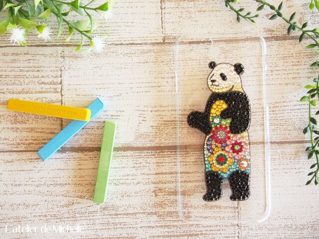 【SALE】スマホケース(おとぎの国のパンダ)の画像1枚目