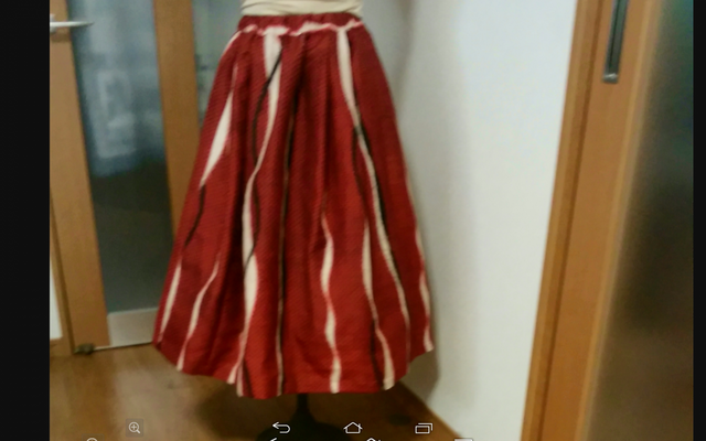 着物リメイク・ギャザースカート 一点品の画像1枚目